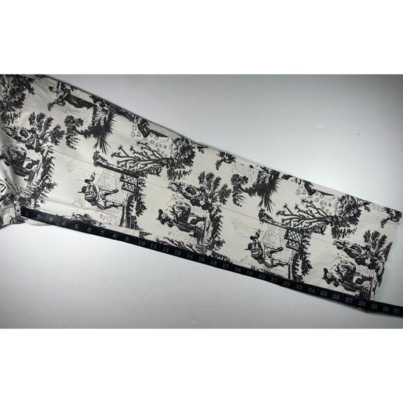 Mossimo Stretch Chino Pants Size 14 Black Ivory Toile Print Y2K - Picture 11 of 15